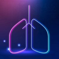 Lungs icon vector for respiratory system smart healthcare