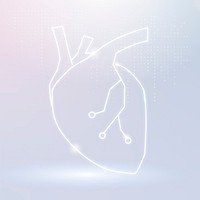 Heart icon psd for cardiac technology