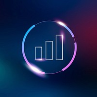 Bar chart icon psd analytics symbol