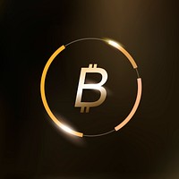 Bitcoin icon psd money currency symbol