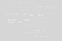 Binary code pattern vector on gray background