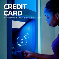 Credit card fintech template vector