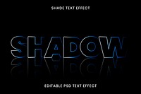 Shadow text effect psd editable template