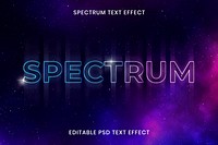 Spectrum text effect psd editable template