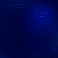 Blue futuristic waves background psd with computer code technology