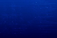 Blue data technology background psd with binary code