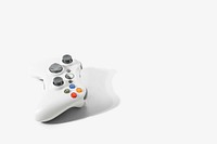 White gaming console psd entertainment technology concept