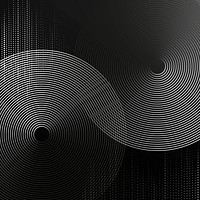 Geometric pattern black technology background psd with circles