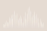 Music equalizer technology beige background psd with white digital sound wave