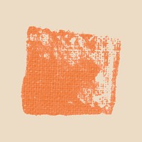 Orange paint stamp DIY block print