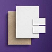 Corporate identity stationery set with design space