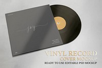 Vinyl record cover psd mockup music album