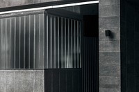 Exterior of a gray concrete building
