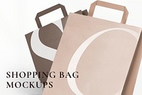 Paper shopping bag psd mockup