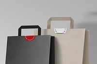 Paper shopping bag mockups psd