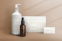 Beauty products packaging mockup psd