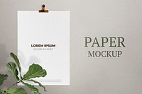 Paper document mockup psd stationery