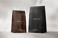 Paper bag mockups psd product packaging
