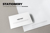 Paper mockup psd stationery set