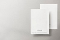 Paper stationery mockup psd with card
