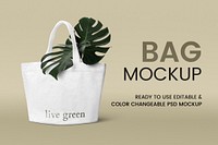 Canvas tote bag mockup psd eco friendly product