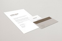 Envelope paper mockup psd stationery