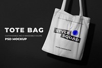 Cool tote bag mockup psd in canvas