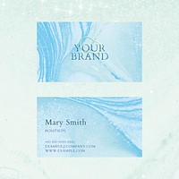 Marble business card template vector in colorful feminine style