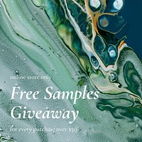 Marble swirl sale template vector giveaways for social media ad