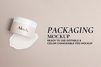 Skincare container jar mockup psd beauty product packaging