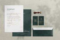 Vintage corporate identity mockup psd branding stationery set