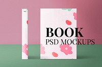 Floral magazine cover mockup psd for publishing companies
