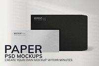 Minimal paper mockup psd stationery with envelope