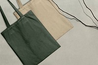 Canvas tote bag in minimal style