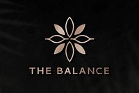 Yoga business logo psd template in metallic design