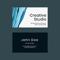 Business card template vector ombre watercolor for creative artists