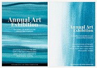 Art exhibition watercolor template vector aesthetic ad poster dual set