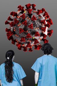 Medical staff against coronavirus pandemic