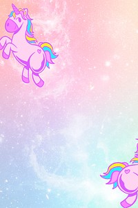Galaxy psd colorful unicorn pattern banner