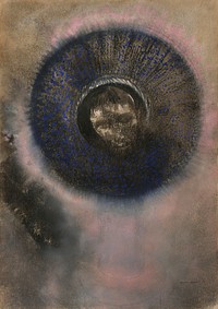 Head within an Aureole (1894&mdash;1895) by <a href="https://www.rawpixel.com/search/Odilon%20Redon?sort=curated&amp;page=1">Odilon Redon</a>. Original from the J.Paul Getty Museum. Digitally enhanced by rawpixel.