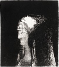 Druidesse (1891) by <a href="https://www.rawpixel.com/search/Odilon%20Redon?sort=curated&amp;page=1">Odilon Redon</a>. Original from The MET museum. Digitally enhanced by rawpixel.