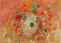 Nasturtiums (1905) by <a href="https://www.rawpixel.com/search/Odilon%20Redon?sort=curated&amp;page=1">Odilon Redon</a>. Original from the Yale University Art Gallery. Digitally enhanced by rawpixel.