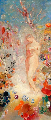 Pandora (1914) by <a href="https://www.rawpixel.com/search/Odilon%20Redon?sort=curated&amp;page=1">Odilon Redon</a>. Original from The MET museum. Digitally enhanced by rawpixel.