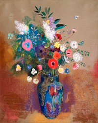 Bouquet of Flowers (1900&mdash;1905) by <a href="https://www.rawpixel.com/search/Odilon%20Redon?sort=curated&amp;page=1">Odilon Redon</a>. Original from The MET museum. Digitally enhanced by rawpixel.