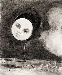 Strange Flower (Little Sister of the Poor) (1880) by <a href="https://www.rawpixel.com/search/Odilon%20Redon?sort=curated&amp;page=1">Odilon Redon</a>. Original from the Art Institute of Chicago. Digitally enhanced by rawpixel.