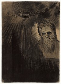 Apparition (1880&mdash;1890) by <a href="https://www.rawpixel.com/search/Odilon%20Redon?sort=curated&amp;page=1">Odilon Redon</a>. Original from the J.Paul Getty Museum. Digitally enhanced by rawpixel.