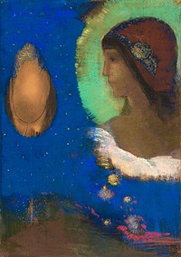 Sita (1893) by <a href="https://www.rawpixel.com/search/Odilon%20Redon?sort=curated&amp;page=1">Odilon Redon</a>. Original from the Art Institute of Chicago. Digitally enhanced by rawpixel.