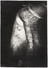 Profile of Light (1886) by <a href="https://www.rawpixel.com/search/Odilon%20Redon?sort=curated&amp;page=1">Odilon Redon</a>. Original from the National Gallery of Art. Digitally enhanced by rawpixel.