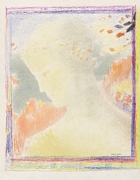 Beatrice (1897) by <a href="https://www.rawpixel.com/search/Odilon%20Redon?sort=curated&amp;page=1">Odilon Redon</a>. Original from the Rijksmuseum. Digitally enhanced by rawpixel.