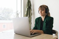 Woman working from home during coronavirus quarantine